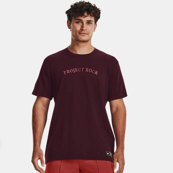 Men's Project Rock Crest Heavyweight Short Sleeve - Picture 3 of 7